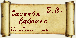 Davorka Caković vizit kartica